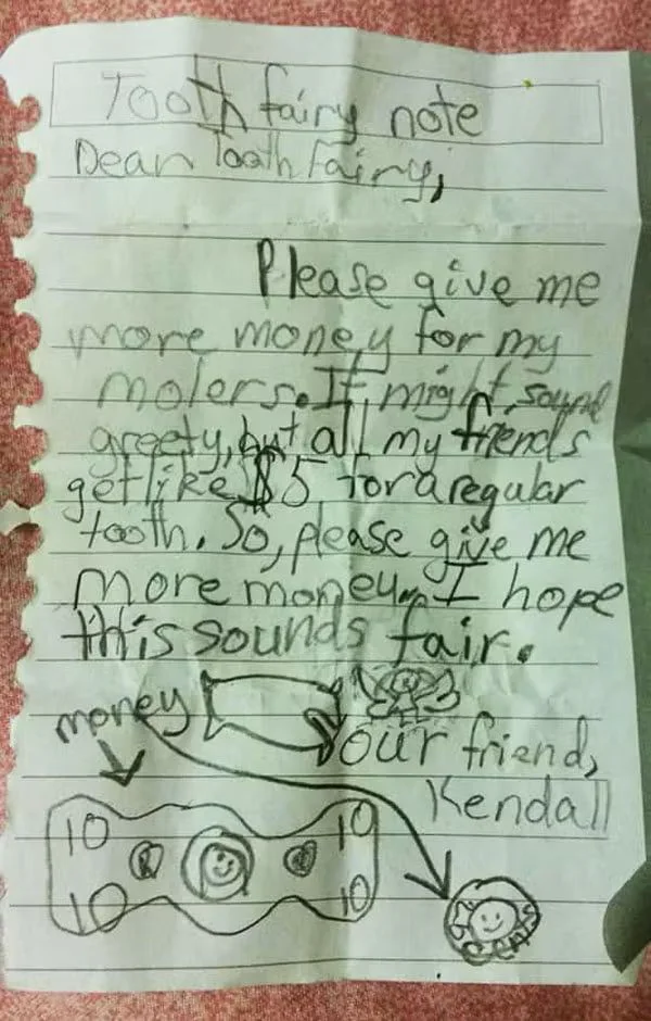 Hilarious notes from kids