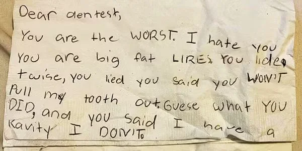 Hilarious notes from kids