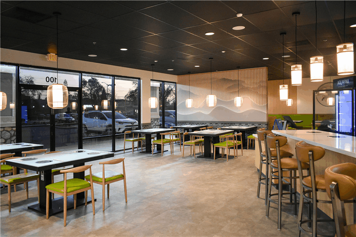 Tao's HotPot & Shabu dining room in Folsom