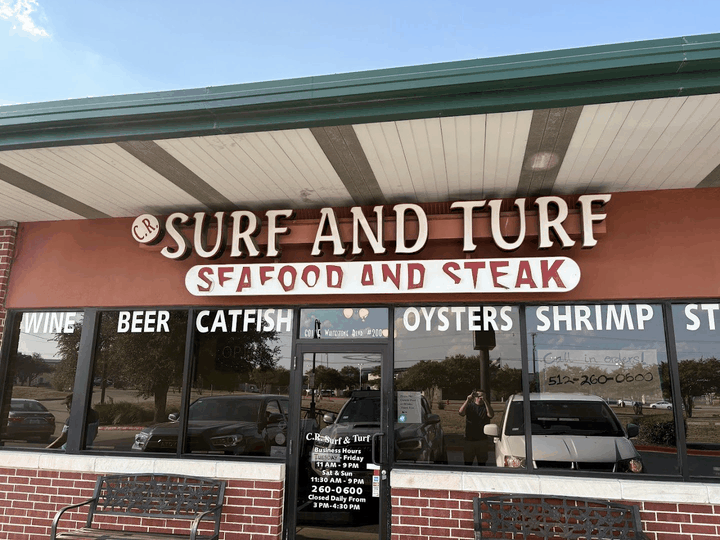 Where to Eat

🍤 A seafood lunch with choices beyond the fryer

C.R. Surf & Turf Restaurant

601 E. Whitestone Blvd., Suite 200, Cedar Park photo tour