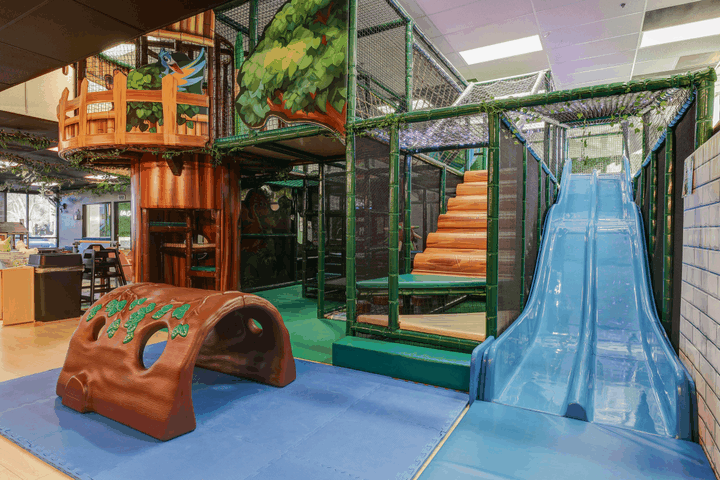 Enchanted Indoor Playground's indoor slides and play tunnel