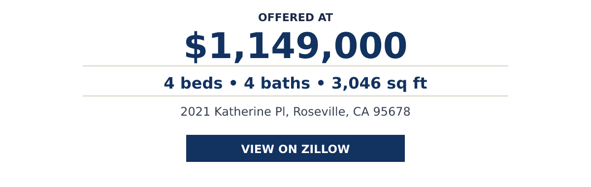 2021 Katherine Pl, Roseville, CA 95678 - 4 beds   •   4 baths   •   3,046 sq ft