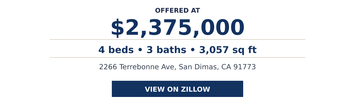 2266 Terrebonne Ave, San Dimas, CA 91773 - 4 beds   •   3 baths   •   3,057 sq ft
