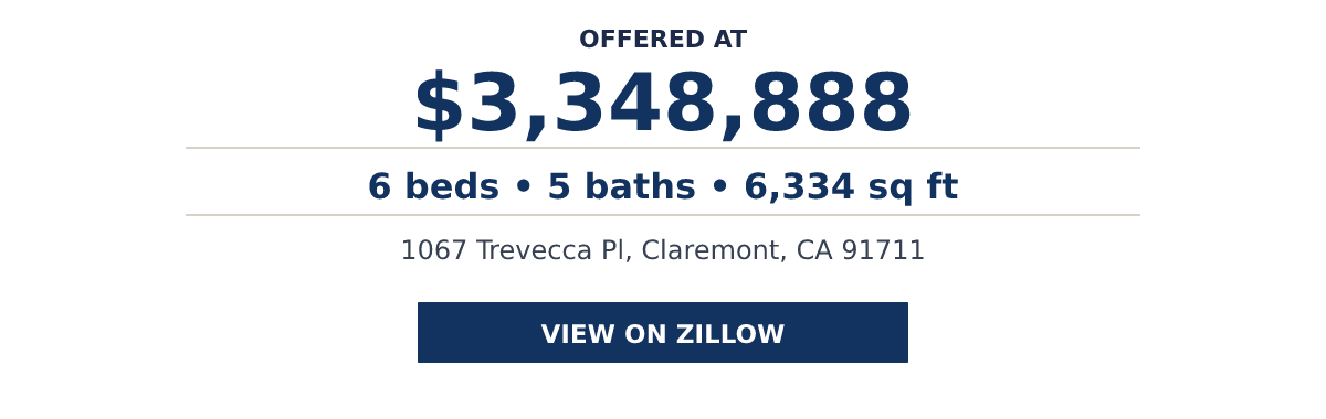 1067 Trevecca Pl, Claremont, CA 91711 - 6 beds   •   5 baths   •   6,334 sq ft