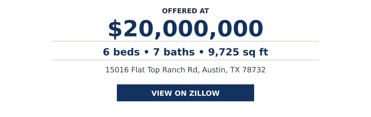 15016 Flat Top Ranch Rd, Austin, TX 78732 - 6 beds   •   7 baths   •   9,725 sq ft