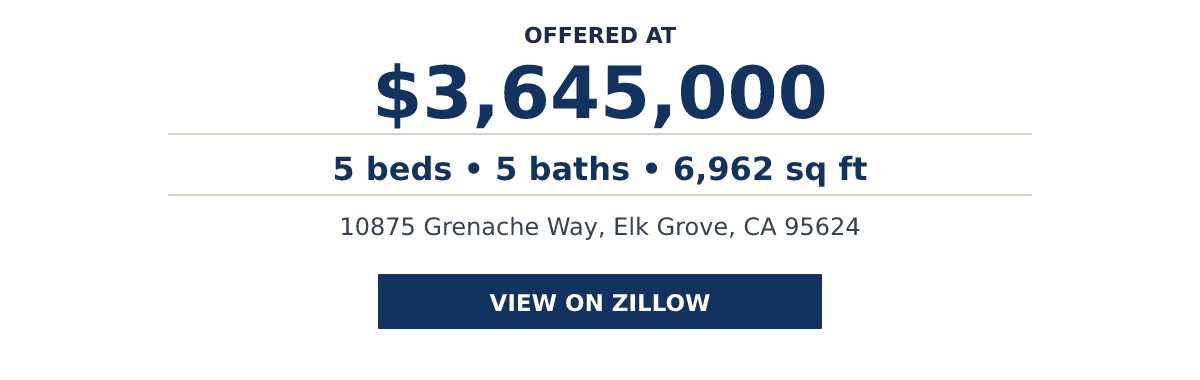 10875 Grenache Way, Elk Grove, CA 95624 - 5 beds • 5 baths • 6,962 sq ft