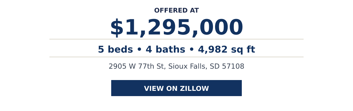 2905 W 77th St, Sioux Falls, SD 57108 - 5 beds β’ 4 baths β’ 4,982 sq ft