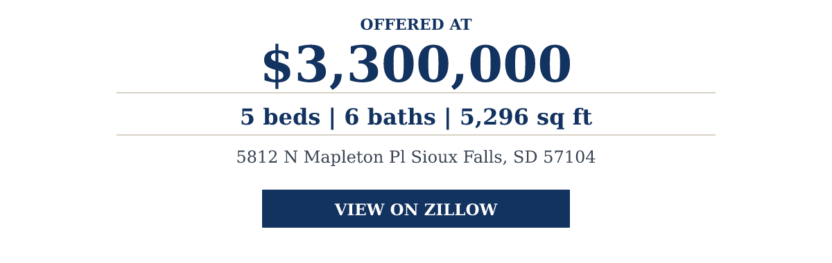 5812 N Mapleton Pl Sioux Falls, SD 57104 - $3,300,000