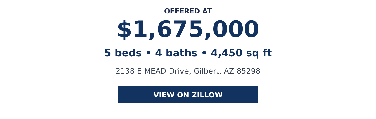 2138 E MEAD Drive, Gilbert, AZ 85298 - 5 beds • 4 baths • 4,450 sq ft