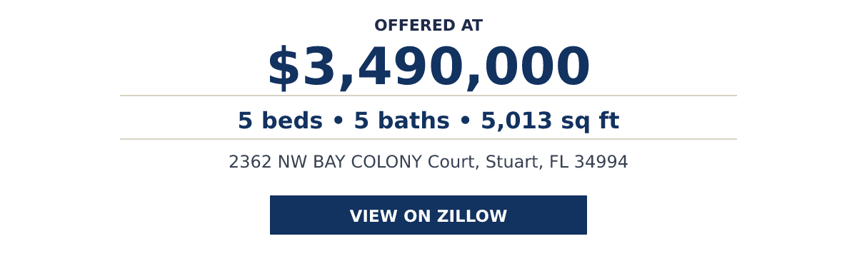 2362 NW BAY COLONY Court, Stuart, FL 34994 - 5 beds   •   5 baths   •   5,013 sq ft