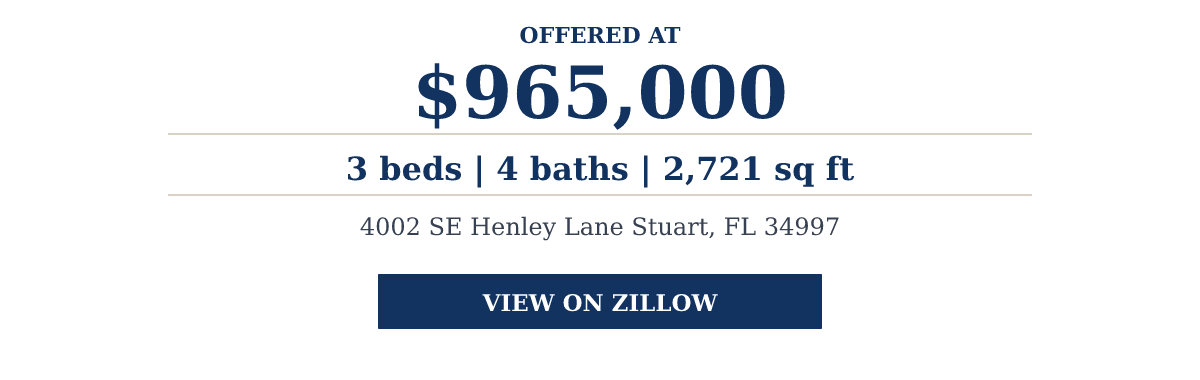 4002 SE Henley Lane Stuart, FL 34997 - $965,000